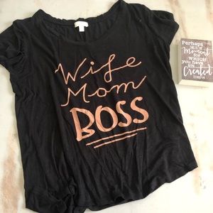 Wife mom boss shirt
